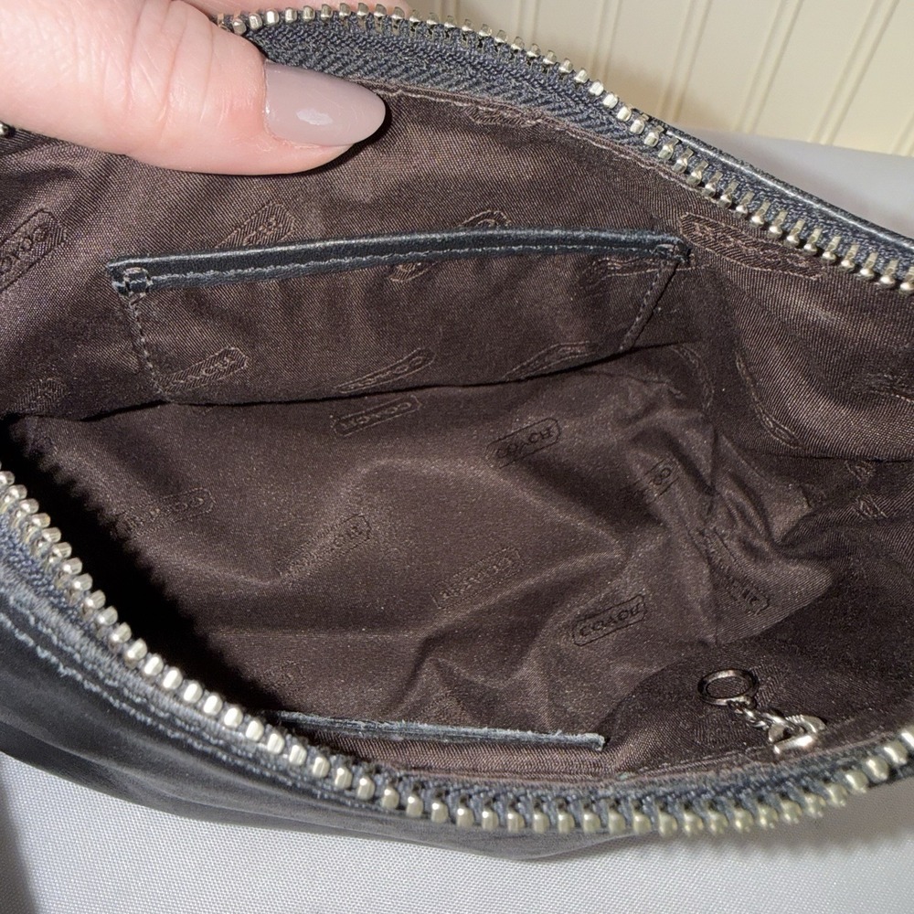 Coach Black Leather Hobo Shoulder Bag - Picture 10 of 14